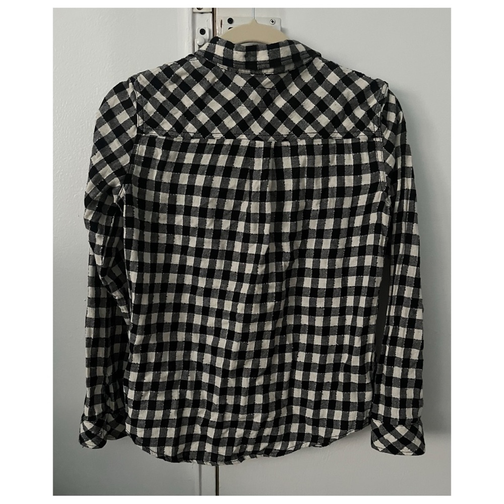 Current Elliott Black + White Gingham Button Up S… - image 3